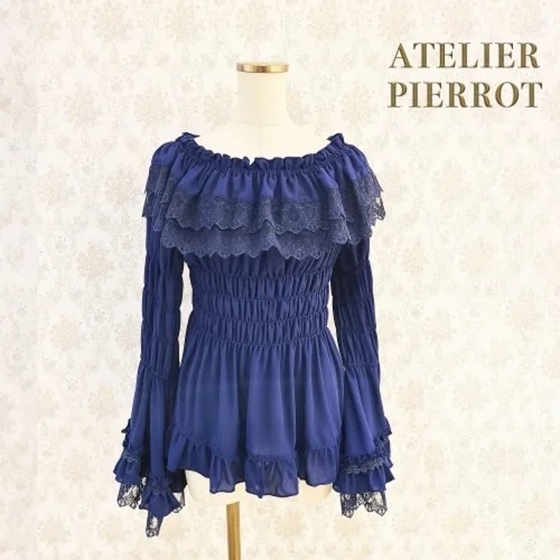ATELIER-PIERROT】Shirring princess sleeve blous ATELIER-PIERROT】Shirring princess sleeve blous