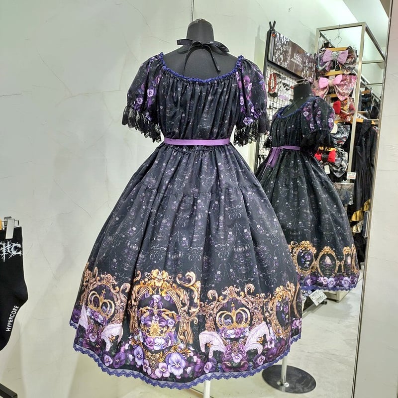Enchantlic Enchantilly】すみれ姫の王冠 ティアードワンピース/010