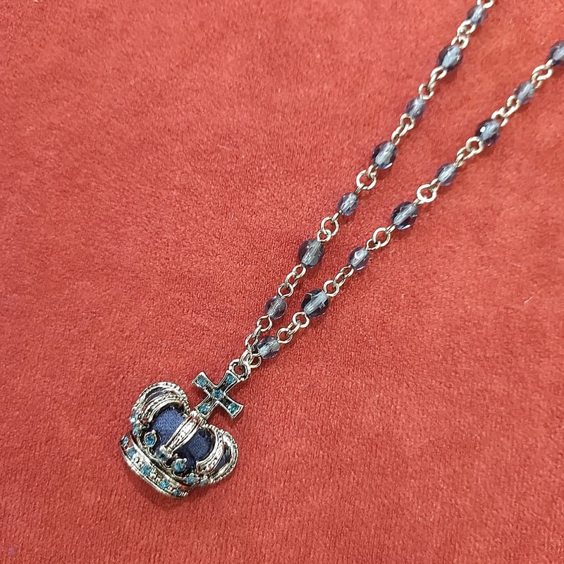 BALMAINクリスタルシルバーネックレス cn044-1.jpg
