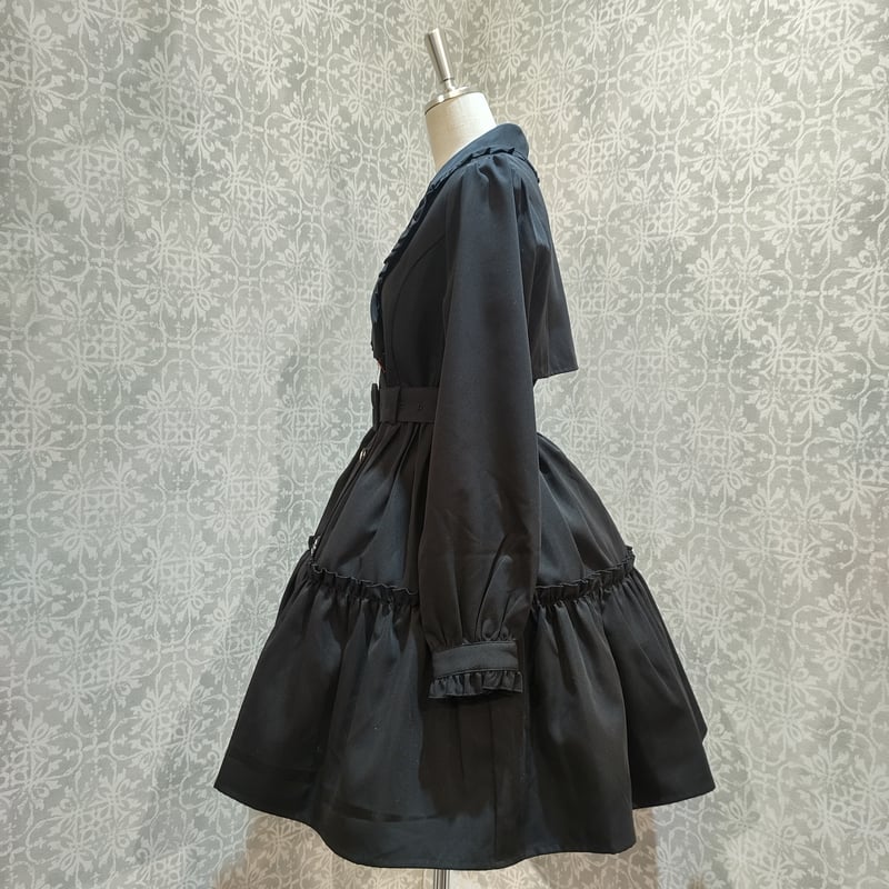 Amavel】フリルティアードトレンチコート（ミドル丈）/125210112