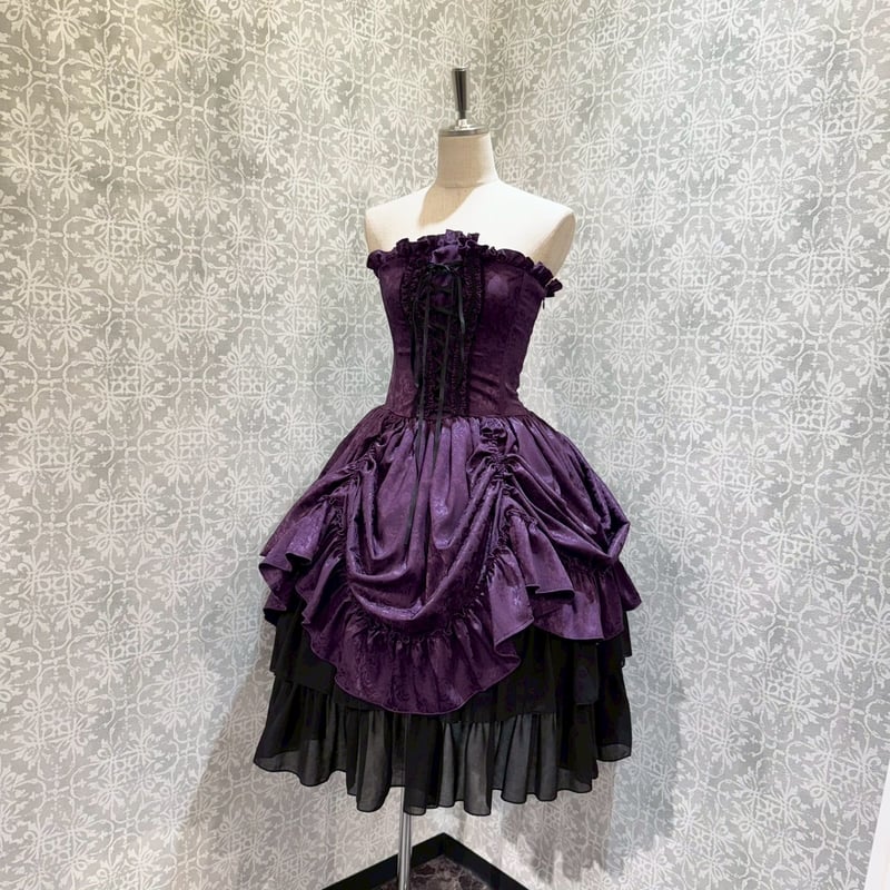 ATELIER PIERROT バッスル コルセット ドレス ローズ ジャガード ATELIER-PIERROT 横浜VIVRE店/ゴスロリロリィタブランド
