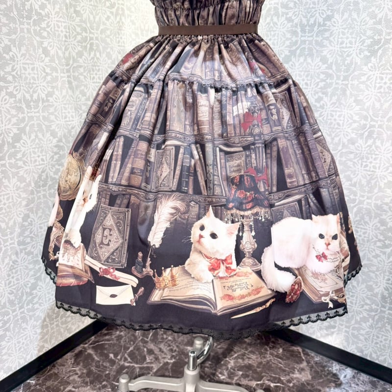 アンシャンテリック　アンシャンテリー　秘密の書斎スカート Enchantlic Enchantilly】Queen Cat 〜秘密の書斎〜 ワンピース