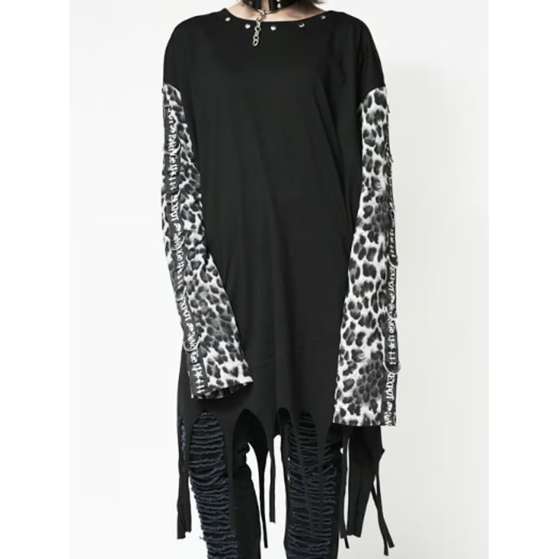 SEXPOTReVeNGe】DESIGN SLEEVE GOTHIC PUNK LEOPAR