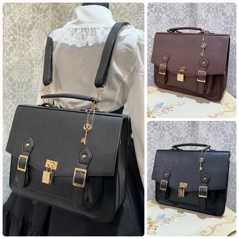 【新品未使用】Amavel カギ付A4サッチェルバッグ USED】カギ付A4サッチェルバッグ | Amavel Wunderwelt Online