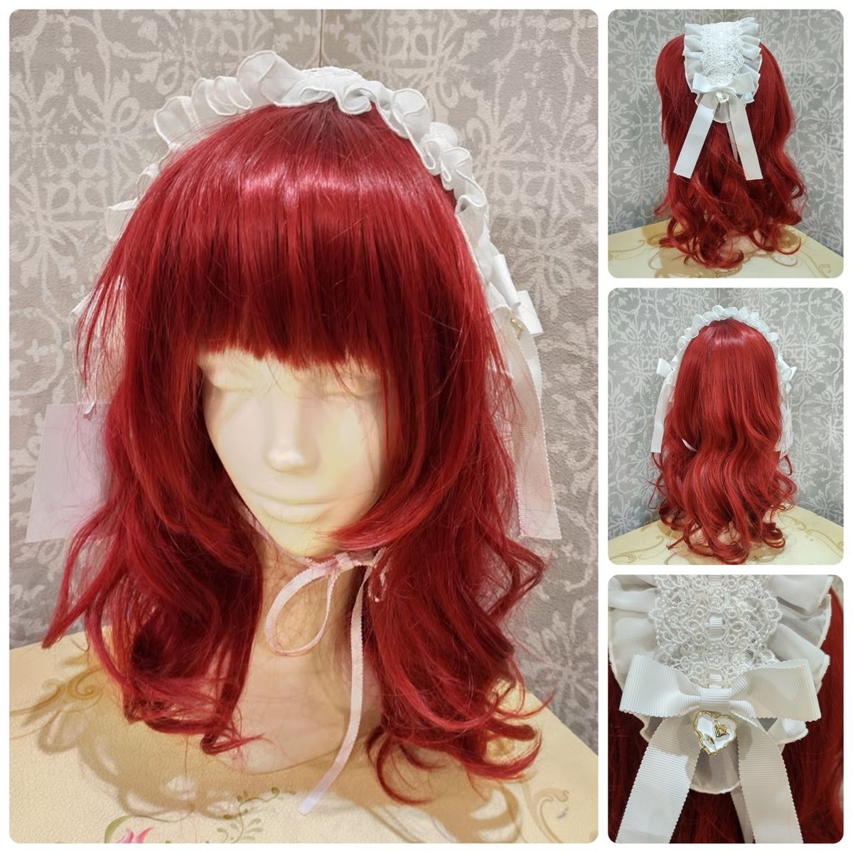 引退品　赤セイバーヘッド、ドレス、ウィッグ、武器、甲冑（靴） 星箱Works】 ジェミニ・ローズ -スリム- ヘッドドレス/P37503051T0【お