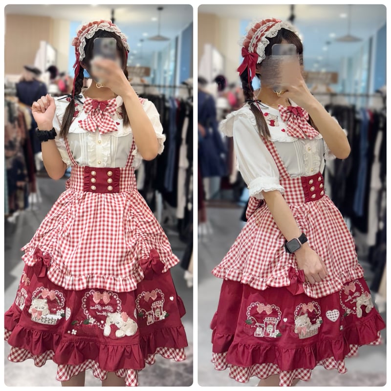 amavel Dreaming Kitten Picnic ブラウス スカート