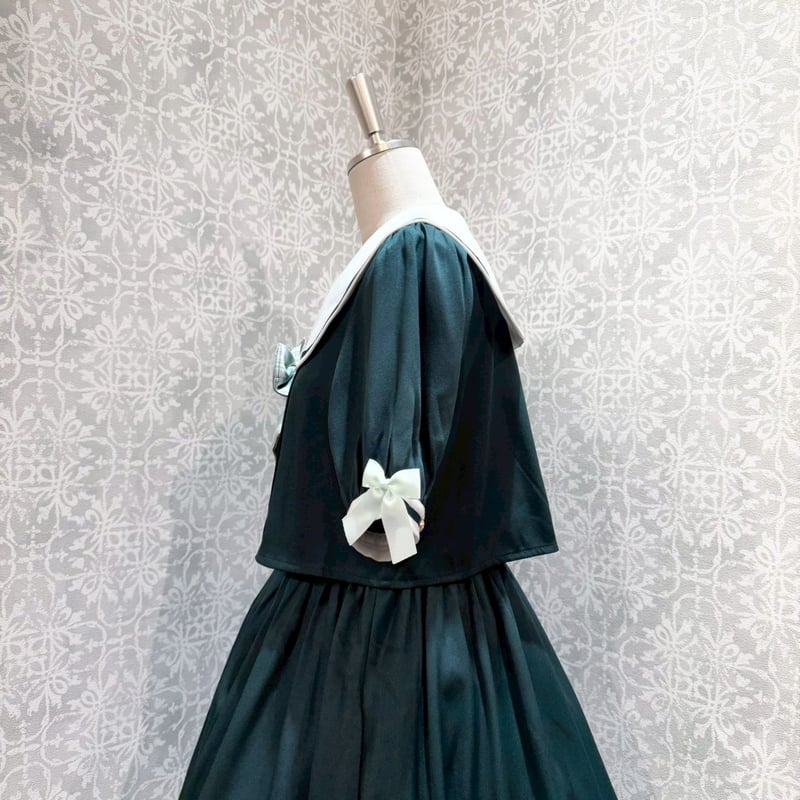 Amavel】 Chouchou Check セットアップ風セーラーワンピース/126170