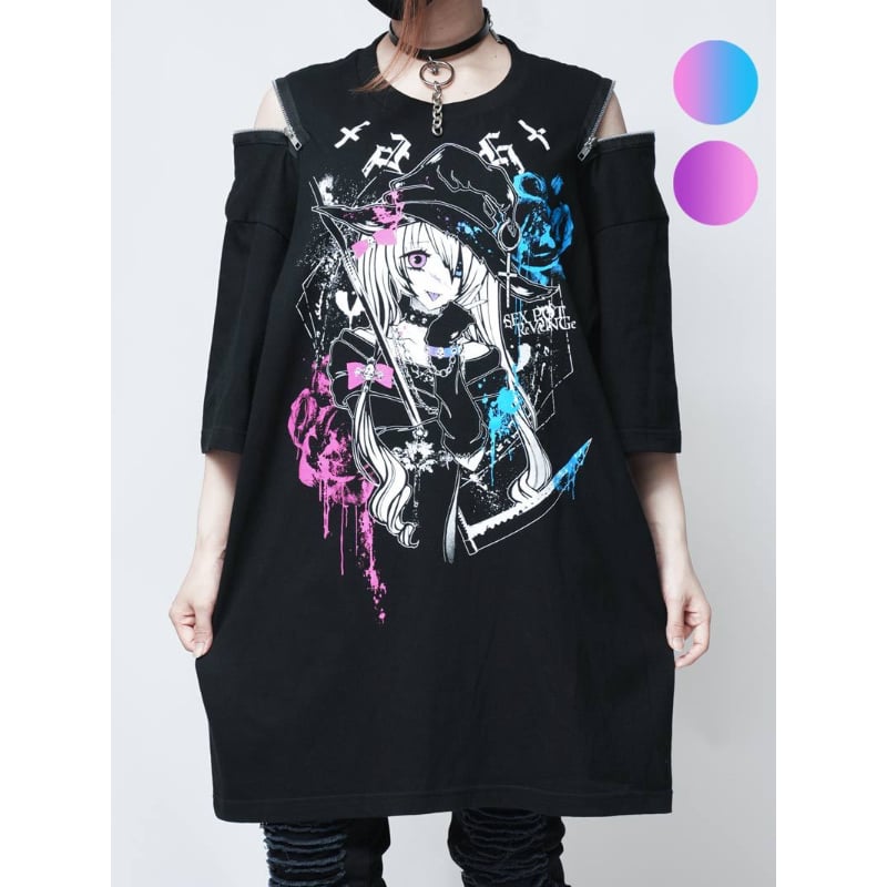 SEXPOTReVeNGe】Shoulder Zip Big Cutsew 魔女の復讐 【S