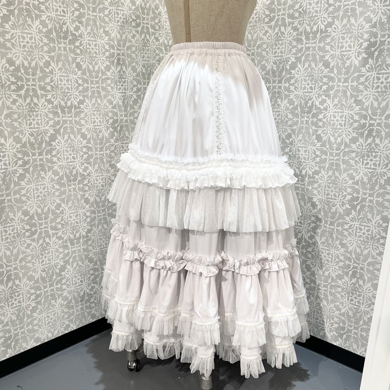 星箱Works】七色 ワルツ チュールフリルアンダースカート(ロング