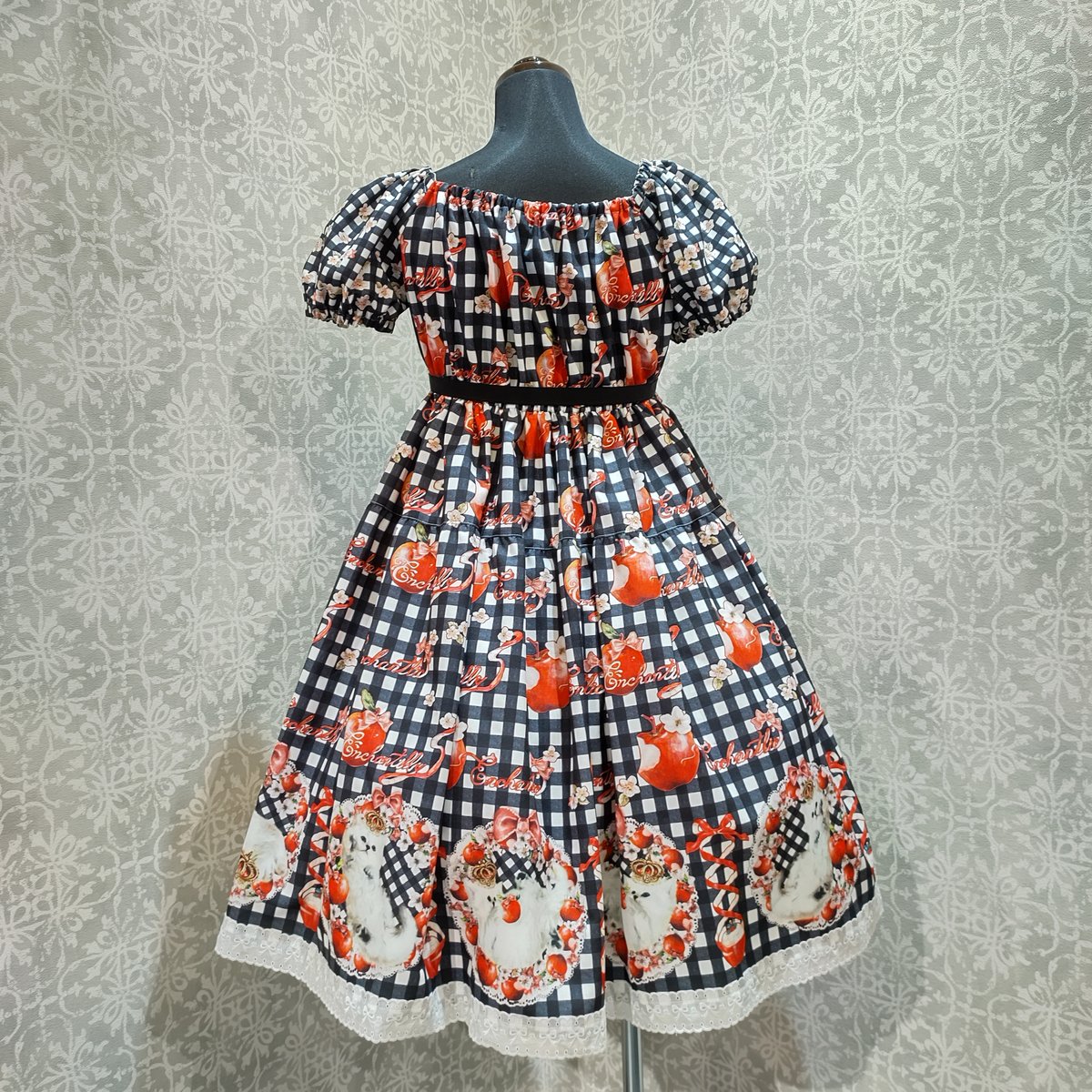 金子功のギンガムチェックピコフリルドレス 金子功のギンガムチェックピコフリルドレス