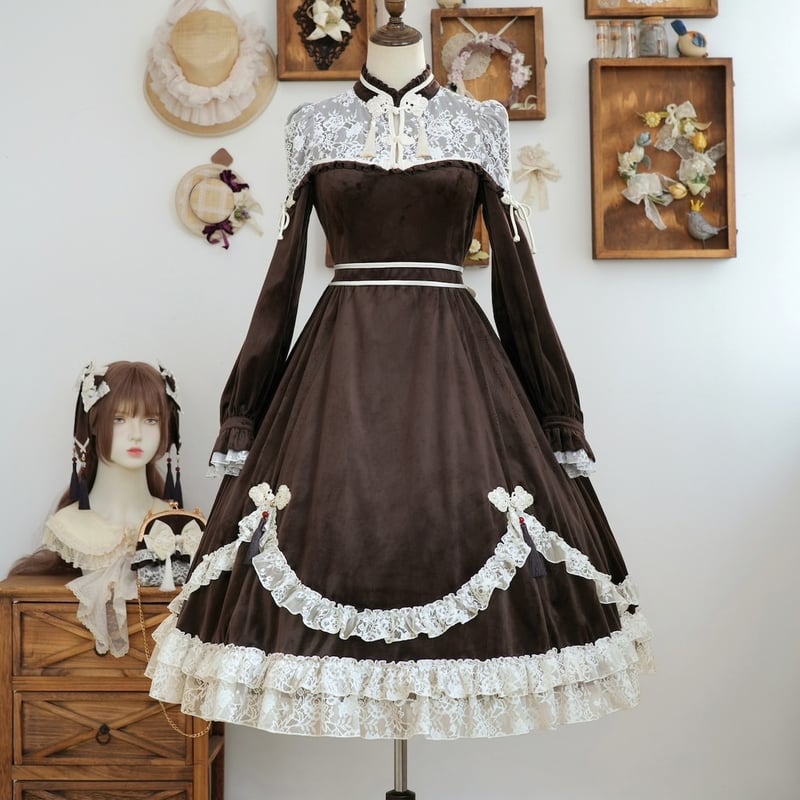 星箱Works】 桃源華 ファーケープ付きワンピース/A24A23359 | KIST ON