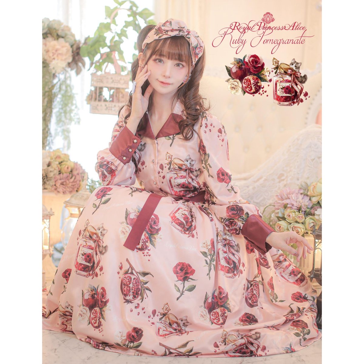 RoyalPrincessAlice】ルビー柘榴 Spinコラボ カチューシャ【即納品】 |