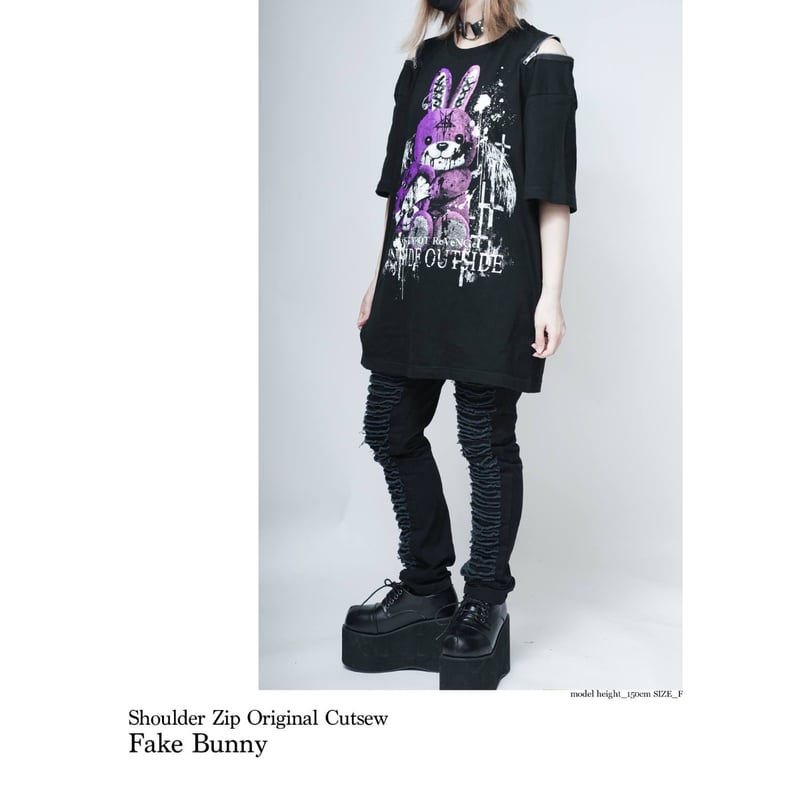 SEXPOTReVeNGe】Shoulder Zip Original Cutsew Fak