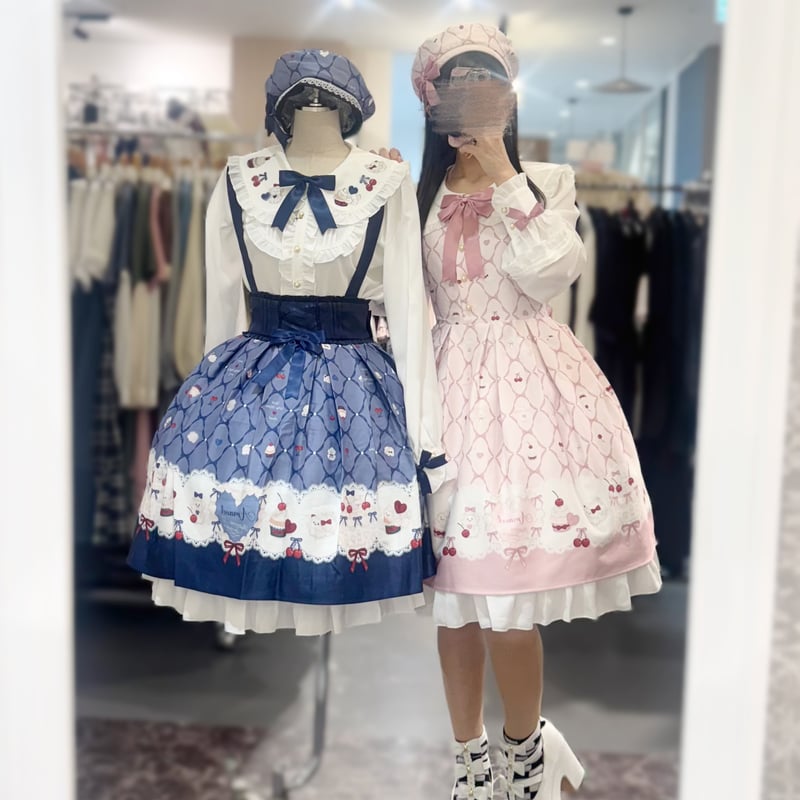 新品♡アマベル♡Sweet Whipプリントワンピ♡ブラウン♡リボンノベルティ付 新品♡アマベル♡Sweet Whipプリントワンピ♡ブラウン♡リボン