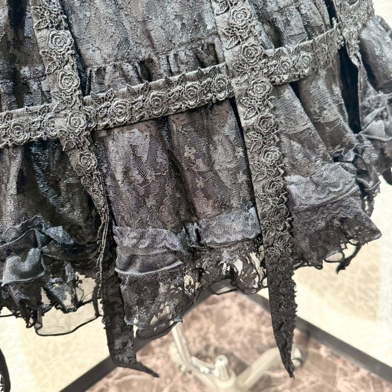 h.NAOTO】Rose Bird Cage Dress/CNF34-0067 BK/M |