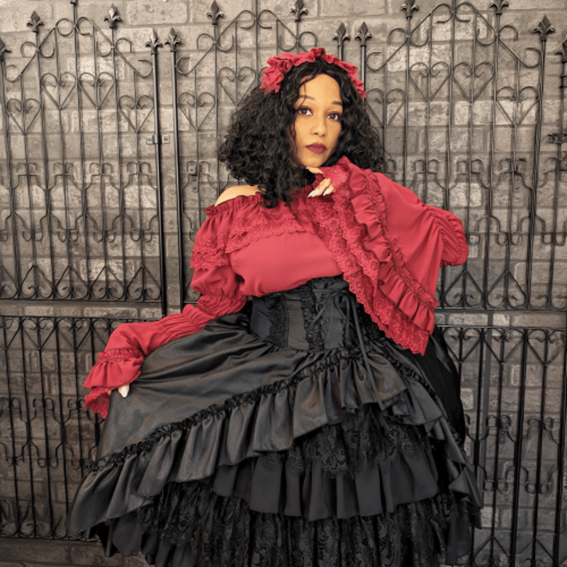 ATELIER-PIERROT】Shirring princess sleeve blous