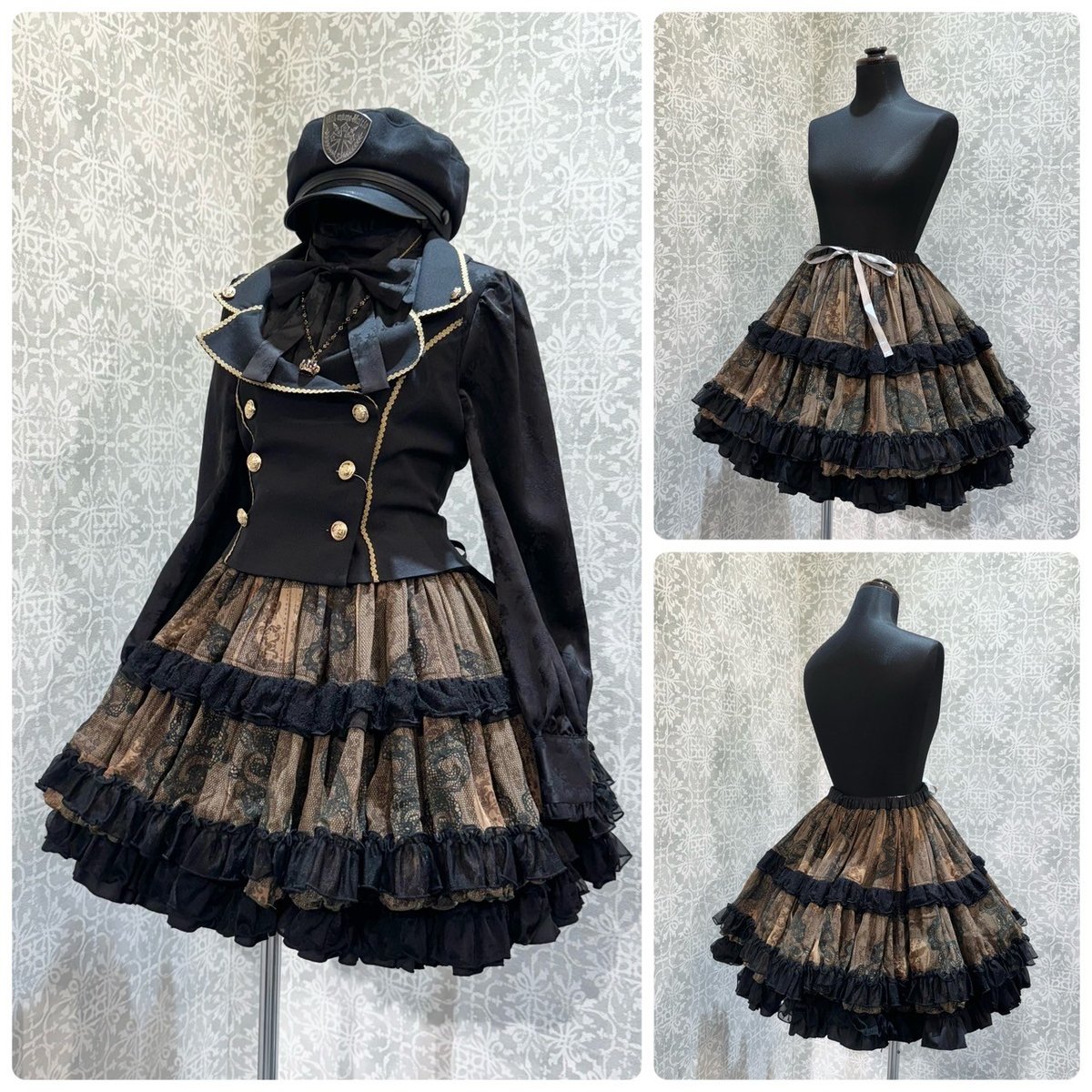h.NAOTO】Steam Lace Pannier Skirt/SPD21-S002 |  