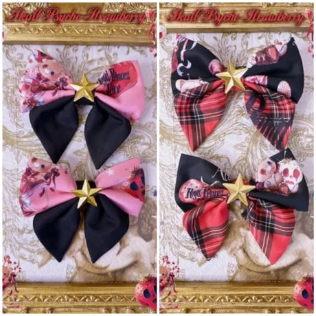 【Royal Princess Alice】Skull Psycho Strawberry Spinコラボ　リボンクリップセット【即納品】