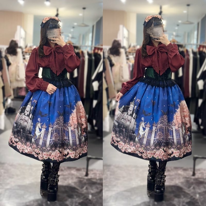 Enchantlic Enchantilly スカート Enchantlic Enchantilly】幻影桜城〜夢幻の一角獣〜 スカート/012-8