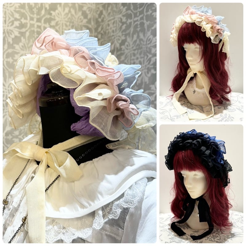 星箱Works】フェリ・ドウ・ロンド レースシフォンヘッドドレス 