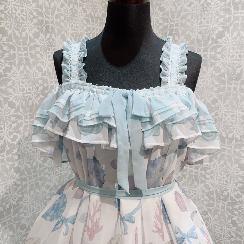 マリン　しろくま　限定カラー　ジャンバースカート サンドレス マリン しろくま 限定カラー ジャンバースカート サンドレス Moonlight