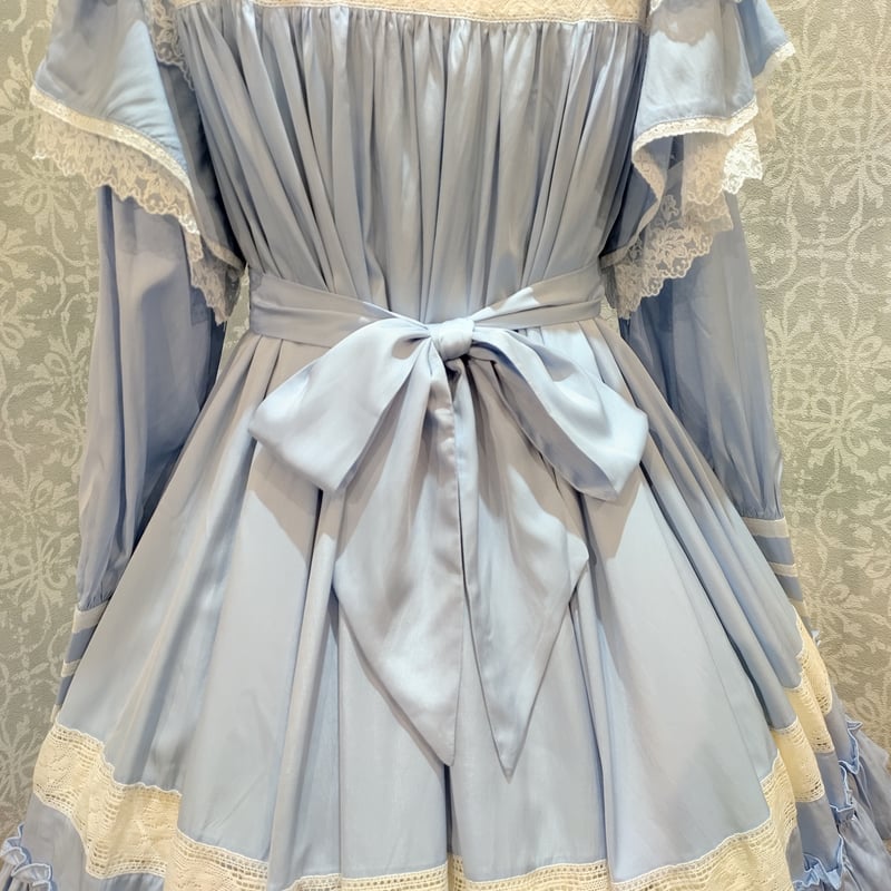 リリアンヌ姉妹 パステルカラー ショート丈 サックス 星箱works リリアンヌ姉妹 パステルカラーワンピース(ショート丈) | HoshibakoWorks