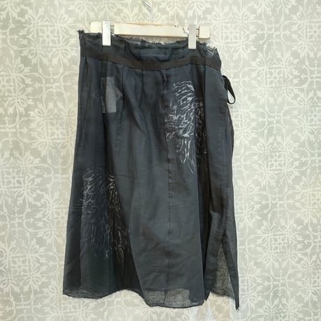 エイチナオト　H anarchyプリーツミニスカート USED】ANARCHY 英字プリントプリーツミニスカート | h.NAOTO