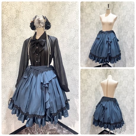 Triple fortune 緑ノ王国スカート Triple*fortune】 ダマスク柄