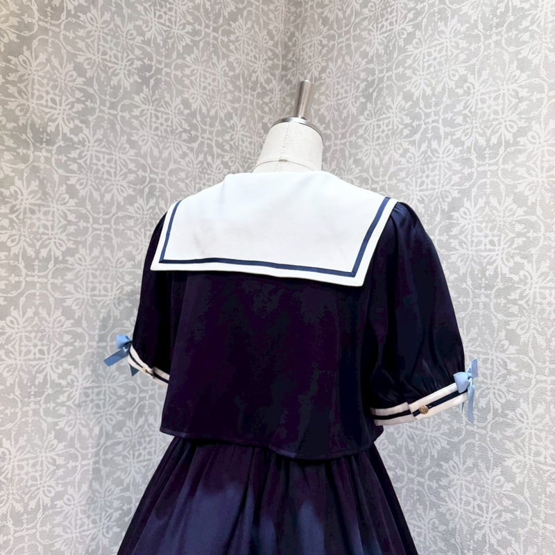 Amavel】 Chouchou Check セットアップ風セーラーワンピース/126170