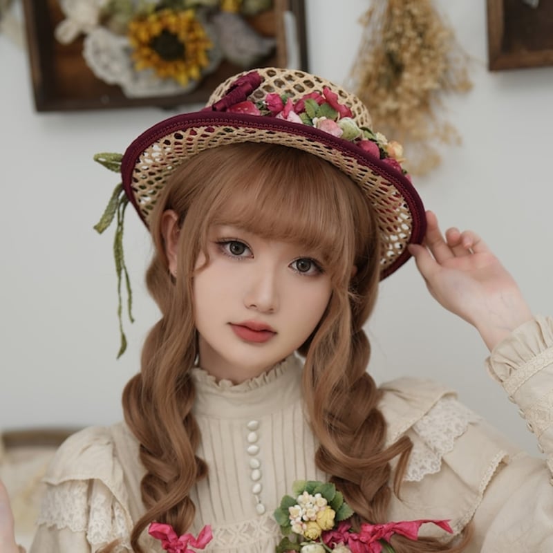 Angelic Pretty Cherry Straw Hat 麦わら帽子 Angelic Pretty Cherry Straw Hat 麦わら帽子