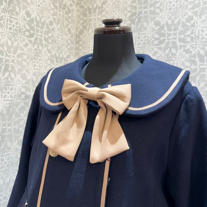 Amavel セーラーショートコート ネイビー