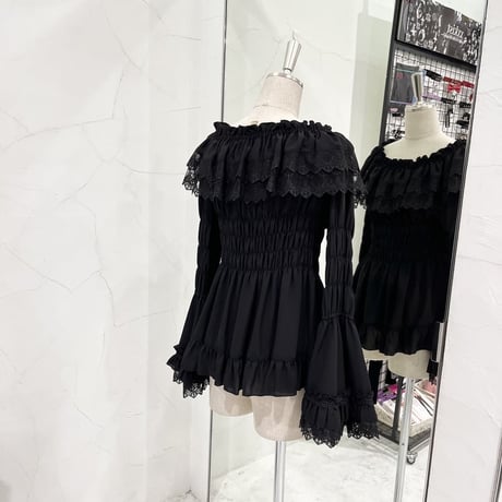 【ATELIER-PIERROT】Shirring princess sleeve blouse/TBL1017