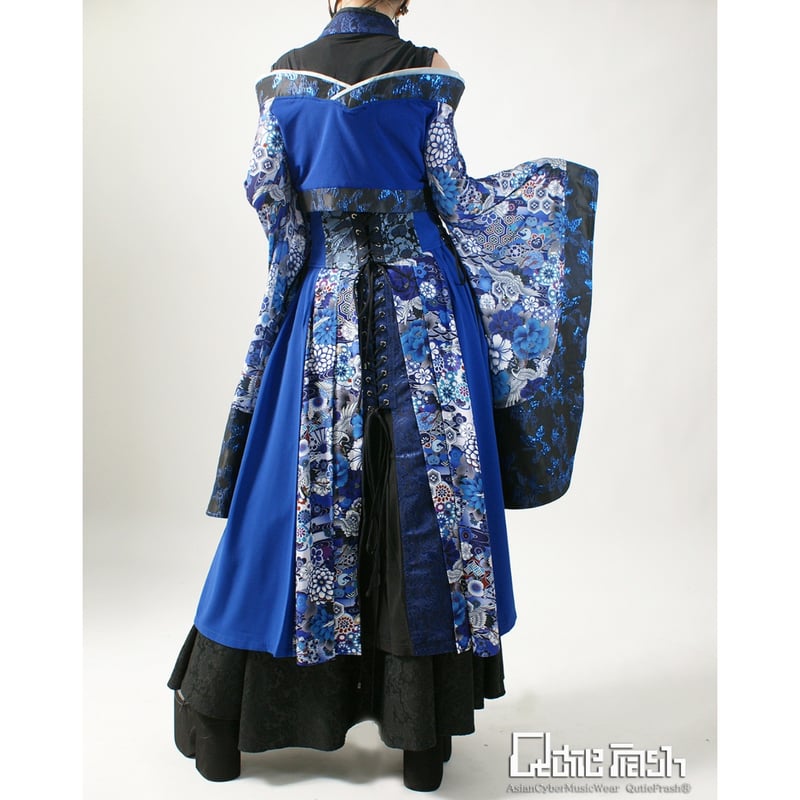 Qutie Frash キューティーフラッシュポンチョコートブルー青