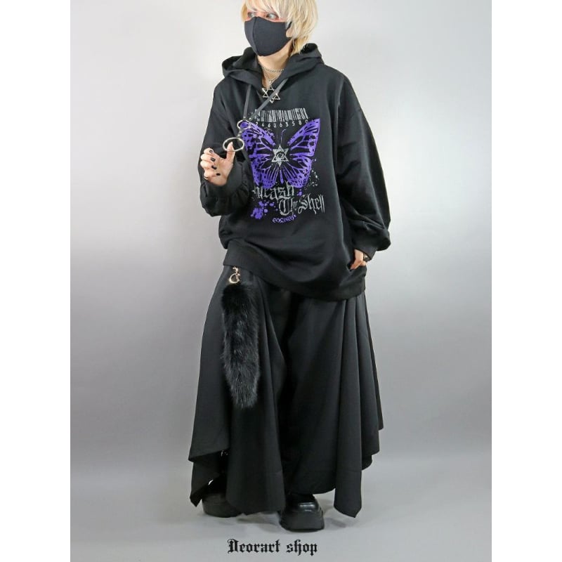 Deorart】オーバーサイズ ネコ耳フード・プルパーカー [ butterfly eye