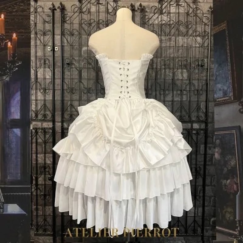 ATELIER PIERROT ショートフリルコルセット ホワイト ATELIER PIERROT】Bustle Corset Dress/GOP-01 | K