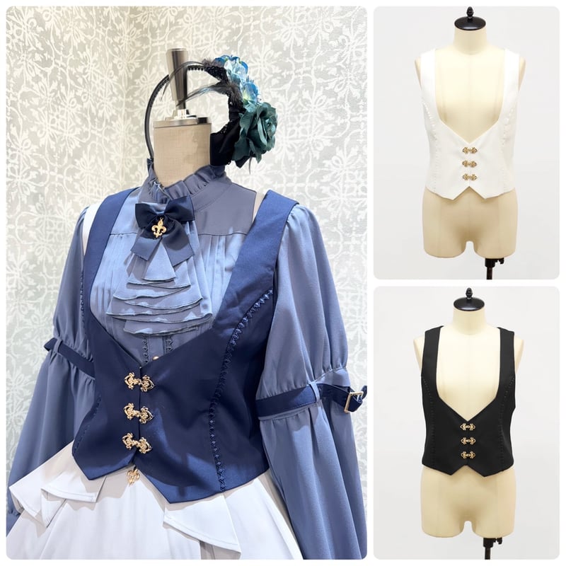 Amavel アマベル Fleur de lis ベスト ブラック Amavel】Fleur de lis ベスト/125260106 | KIST ONLIN