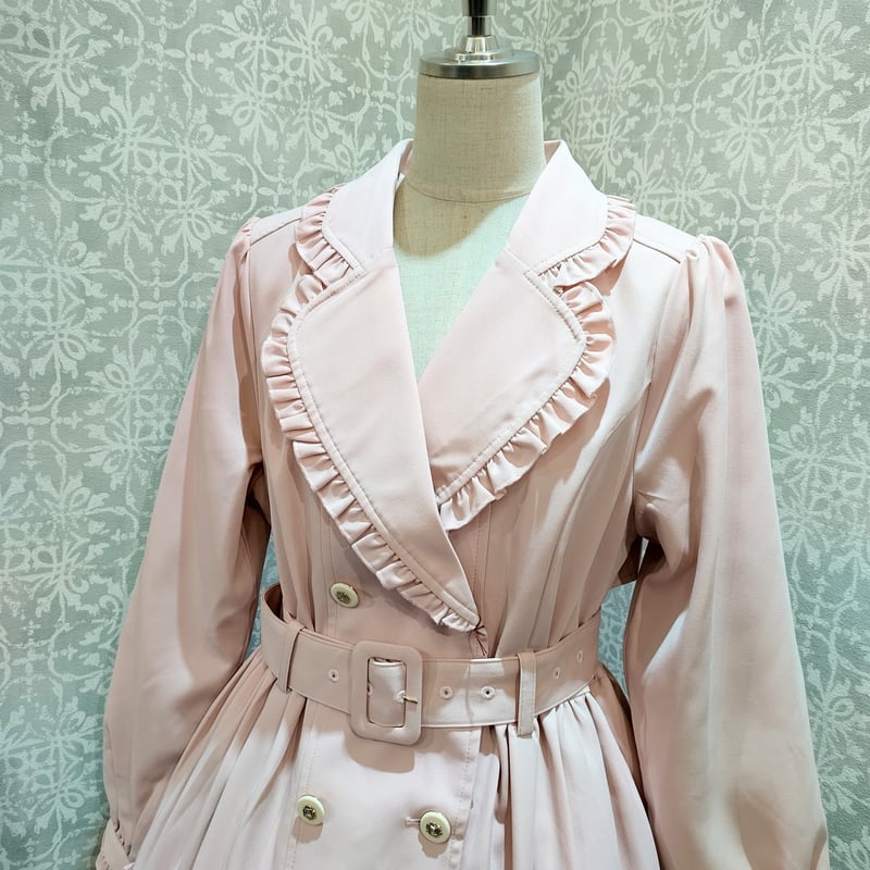 Amavel】フリルティアードトレンチコート（ロング丈）/125210113