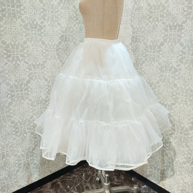 Wunderweltオリジナルふわふわロングパニエ（62cm）ホワイト wunder welt fluer】オリジナルふわふわロングパニエ(62cm)/S-0568