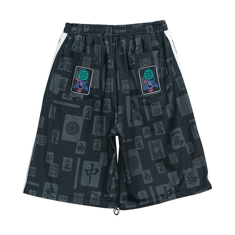 LISTEN FLAVOR/麻雀ジャージ半袖ハーフパンツセット/黒Ｆ リッスンフレーバーオンラインストア | ♛ #LISTENFLAVOR