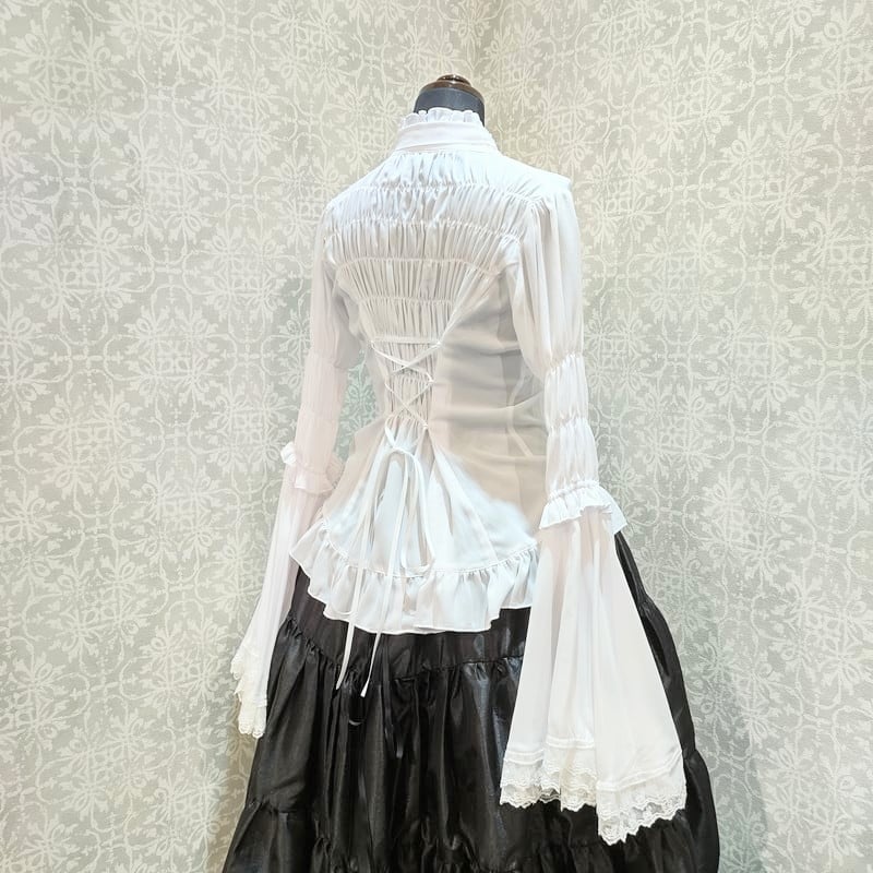 ATELIER-PIERROT】Stand Collar Princess Sleeve B