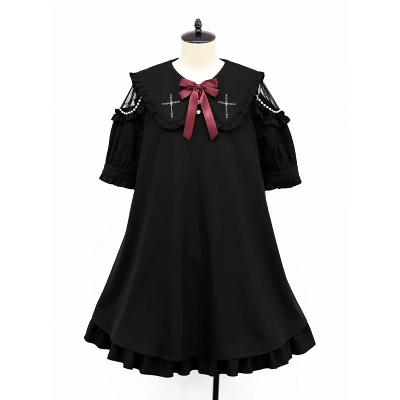 Amavel Rosary Lace Aラインワンピース ラベンダー Amavel Rosary Lace Aラインワンピース ラベンダー