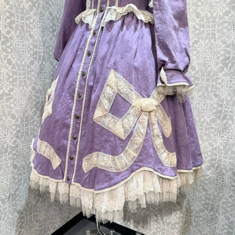 星箱Works】リボンフローラ コットンレースロングワンピース 星箱Works】リボンフローラ コットンレースロングワンピース