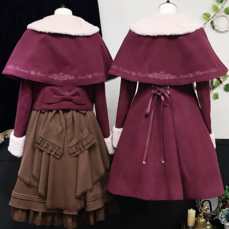 Amavel】Rosette Dollケープ付ショートコート/125231027 | KIS