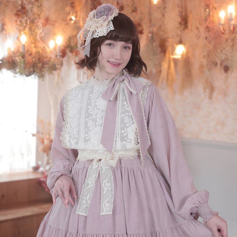 星箱Works】小夜啼鳥と薔薇 リボンローズクリップ/A24F01587【お