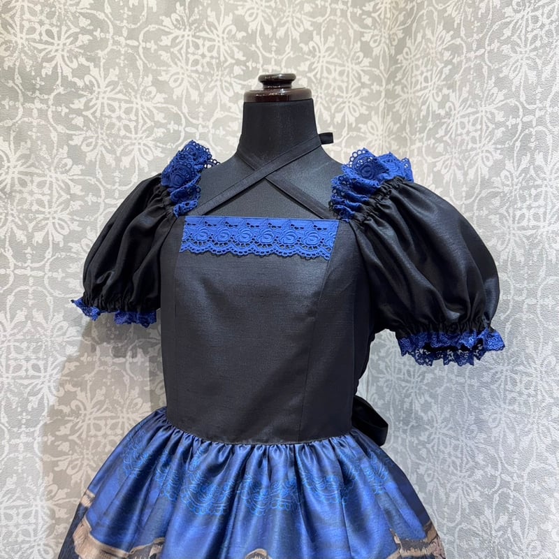 Enchantlic Enchantilly】エンタシスローズ ワンピース(青薔薇)/012