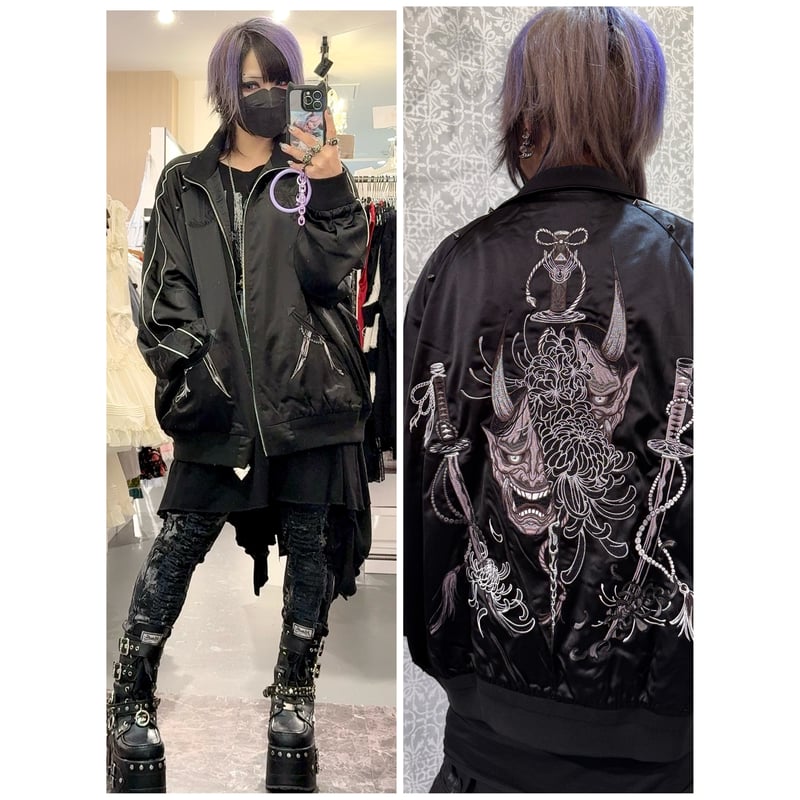 BACKSTAGE PASS】HANNYA(はんにゃ)般若 / 和柄刺繍 オーバーサイズ ス