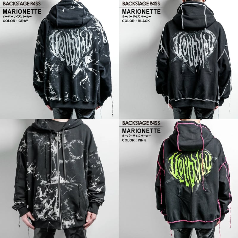 BACKSTAGE PASS】 MARIONETTE(マリオネット)／ハートロゴ刺繍 ジップ