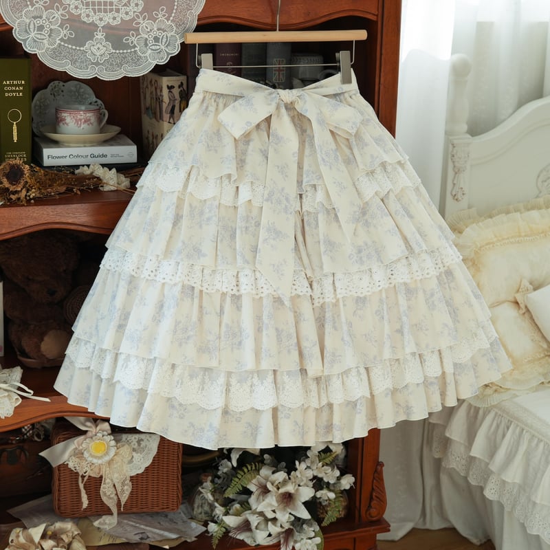 星箱Works】エグランティーヌ シャーリングティアードスカート