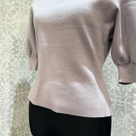 【Amavel】Feminine Vintage モノグラムニットトップス/124510328