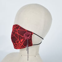 【h.NAOTO】 Spiderweb Mesh Mask Wear / CNF30-G209 RD/M